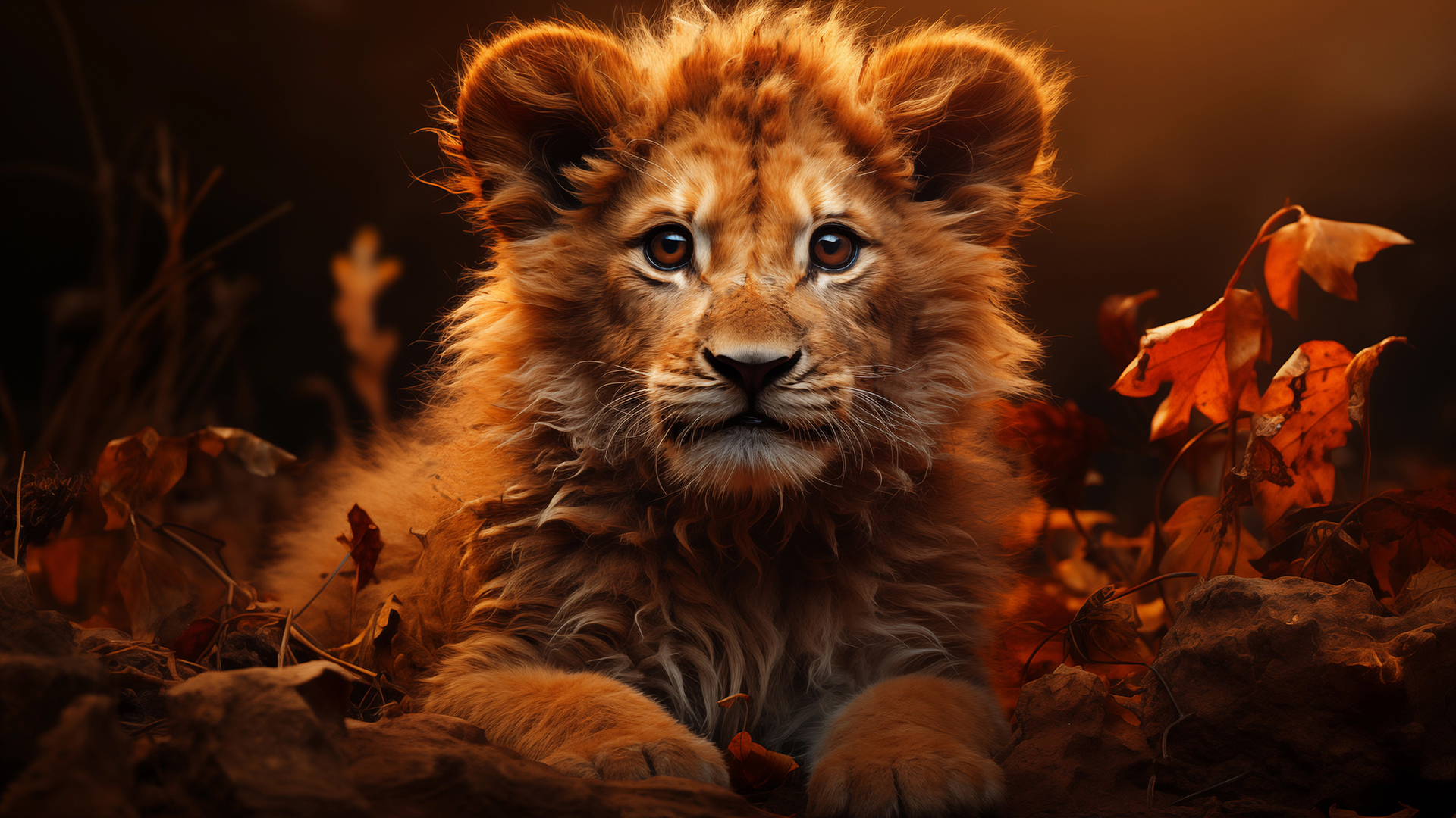 Baby lion cub HD wallpaper 4K free download for Desktop laptop and Phones