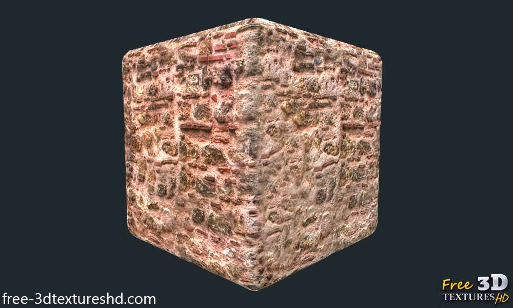 Vieux mur de briques avec des pierres ancienne rugueuses sans couture Texture gratuite Haute résolution