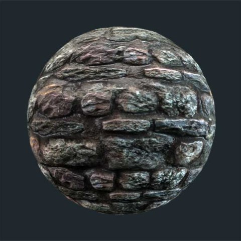 Vieux mur de briques 3D textures vintage avec de grosses pierres télécharger sans couture haute résolution 4k