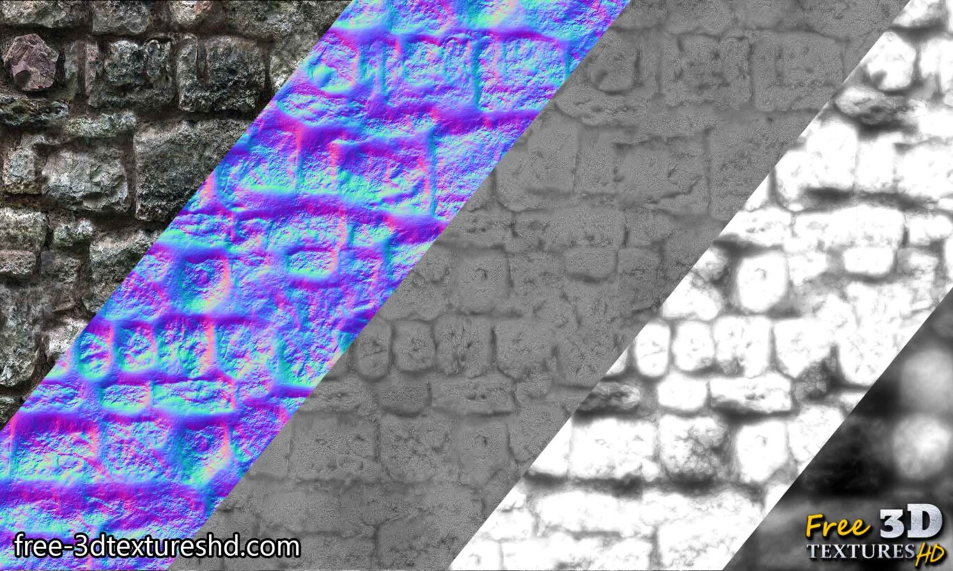 Old brick wall concrete vintage with big stones download seamless free texture high resolution 4k
