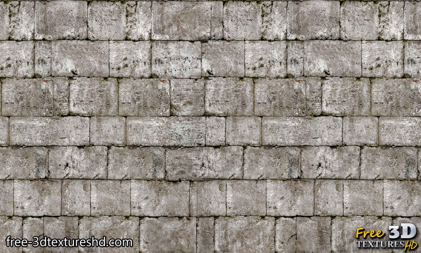 Vieux mur de briques avec des pierres grises télécharger une texture 3D gratuite haute résolution
