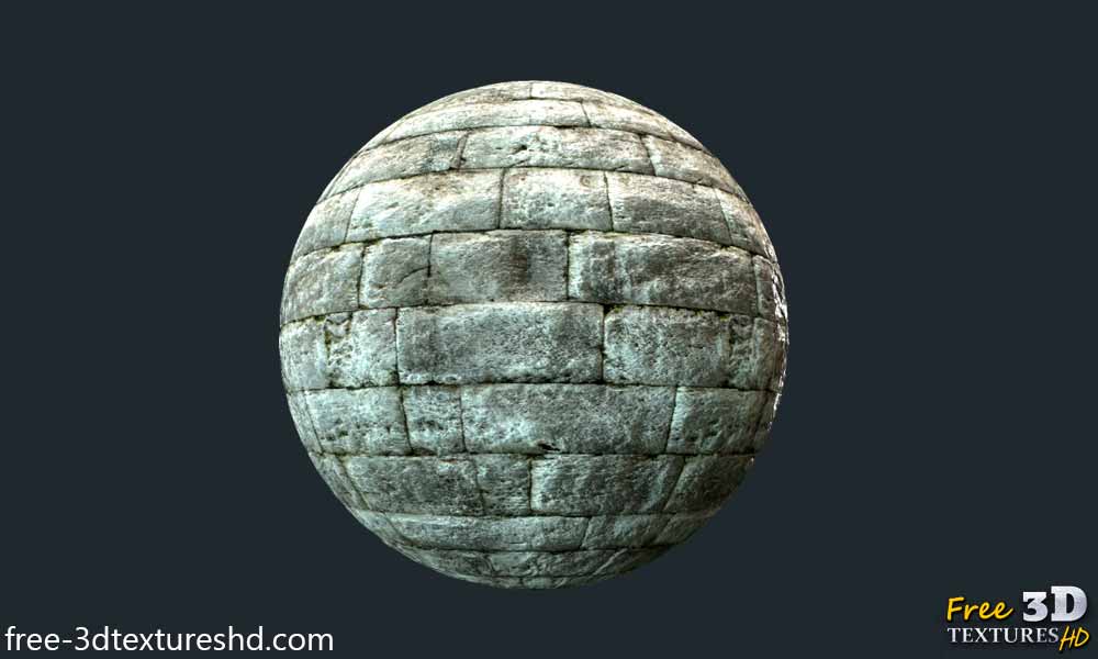 Vieux mur de briques avec des pierres grises télécharger une texture 3D gratuite haute résolution