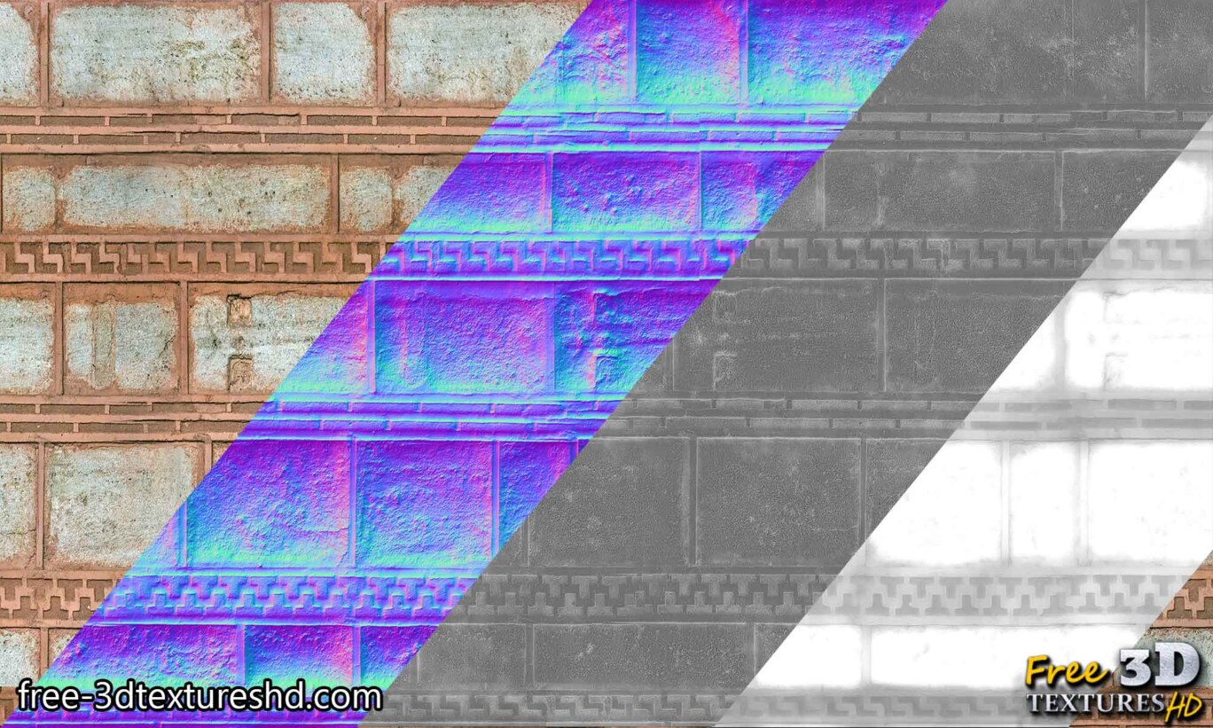 Vieux mur de briques en pierre brute avec motif sans couture gratuit Texture HD