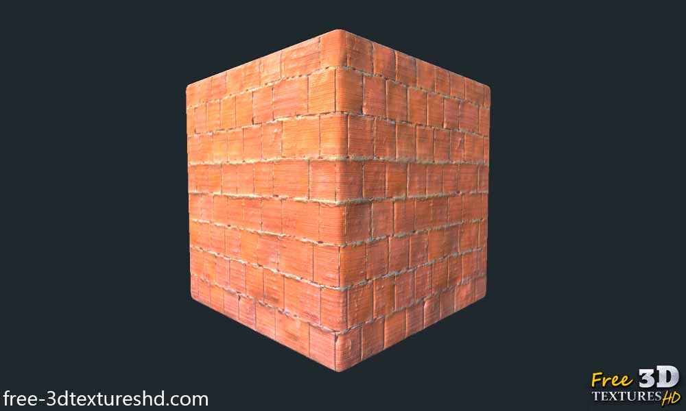 Grand mur de briques rouges avec du ciment, téléchargement gratuit de texture transparente haute résolution 4k