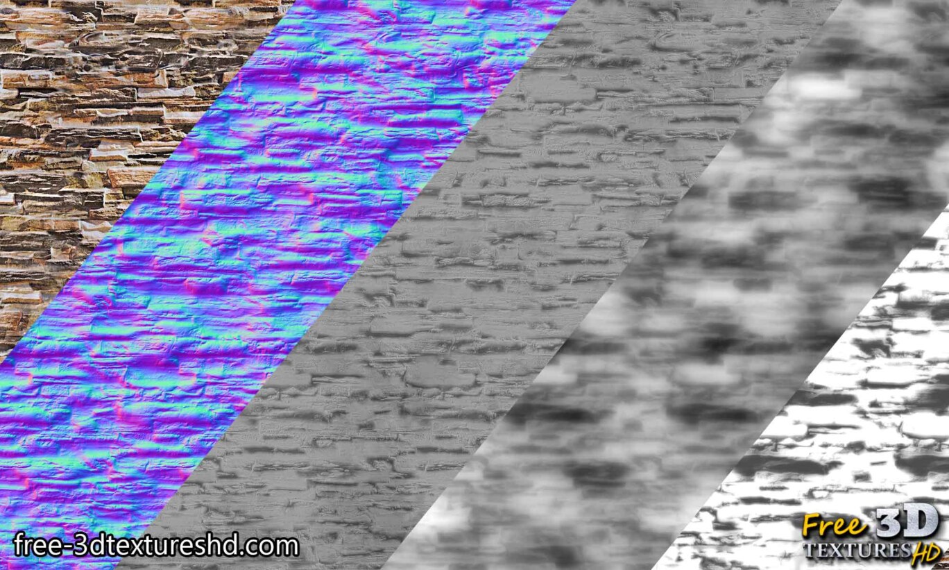 Texture 3D faux vieux mur de briques conception de pierre peinture téléchargement sans couture texture gratuite haute résolution 4k