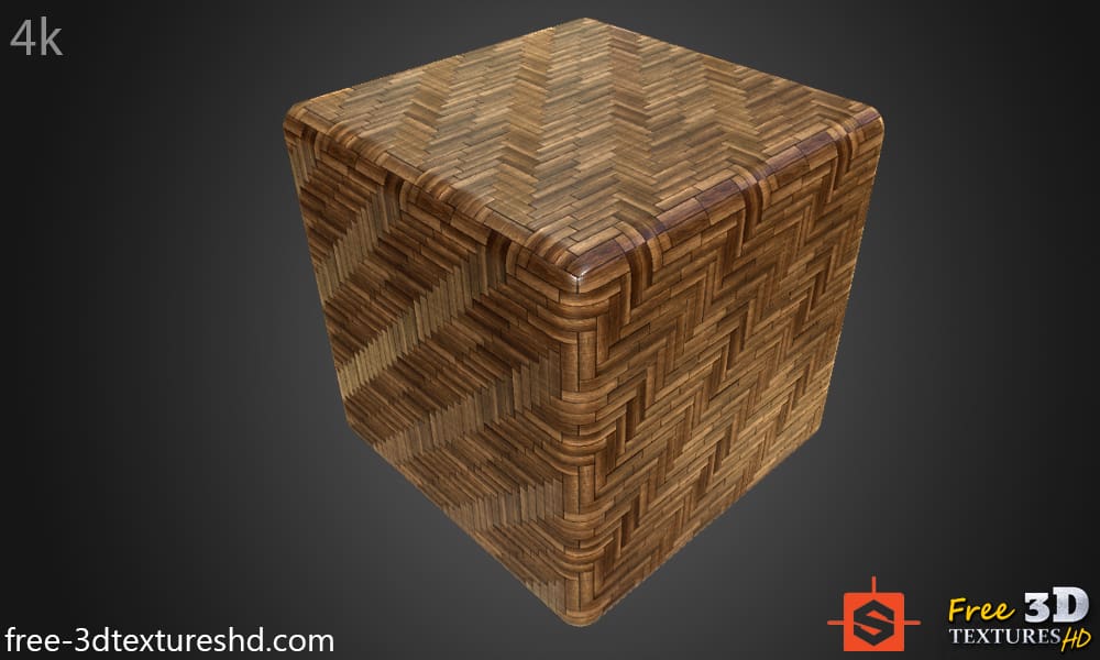 PARQUETS - Parquet foncé - Textures - ARCHITECTURE - Texture de parquet foncé sans couture - Matériau PBR - Haute résolution - Téléchargement gratuit - Cube d'aperçu 4k