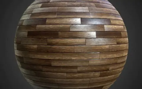 Texture de parquet en bois foncé, matériau PBR sans couture. Haute résolution, prêt à l'emploi. Téléchargement gratuit en 4K HD.