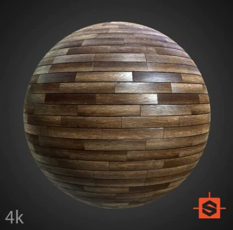 Dark wood parquet floor texture, seamless PBR material. High-resolution, substance ready. Free 4K HD download.