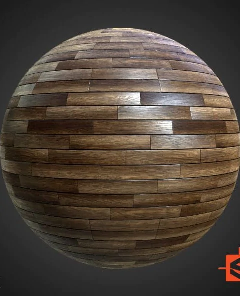 Dark wood parquet floor texture, seamless PBR material. High-resolution, substance ready. Free 4K HD download.