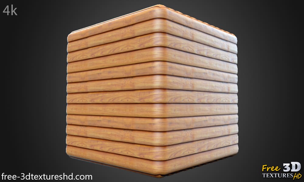 Texture 3D de planche de bois brun naturel, sans couture, matériau PBR. Haute résolution 4K HD. Téléchargement gratuit.