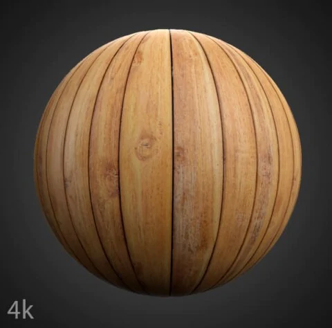 Old natural wood floor plank 3D texture, seamless PBR material. High-resolution 4K HD. Free download.