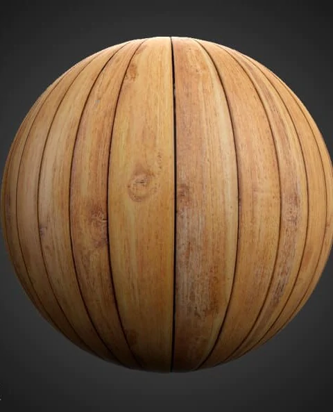 Old natural wood floor plank 3D texture, seamless PBR material. High-resolution 4K HD. Free download.