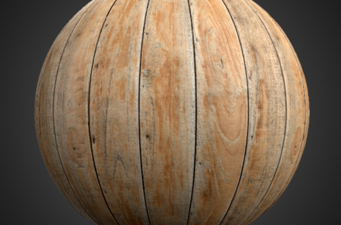 Texture 3D d'un vieux plancher en bois naturel, matériau PBR sans couture. Haute résolution 4K HD. Téléchargement gratuit.