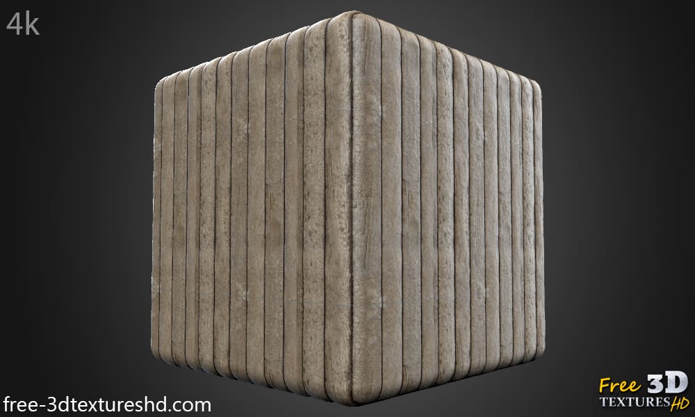 Texture 3D de plancher en bois ancien, sans couture, matériau PBR. Haute résolution 4K. Téléchargement gratuit.