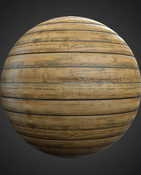 Natural wood floor plank 3D texture, seamless PBR material. High-resolution 4K HD. Free download.