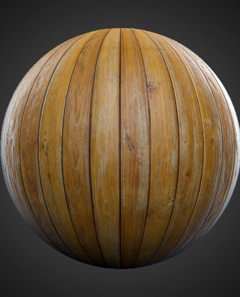 Natural wood floor plank 3D texture, seamless PBR material. High-resolution 4K HD. Free download.