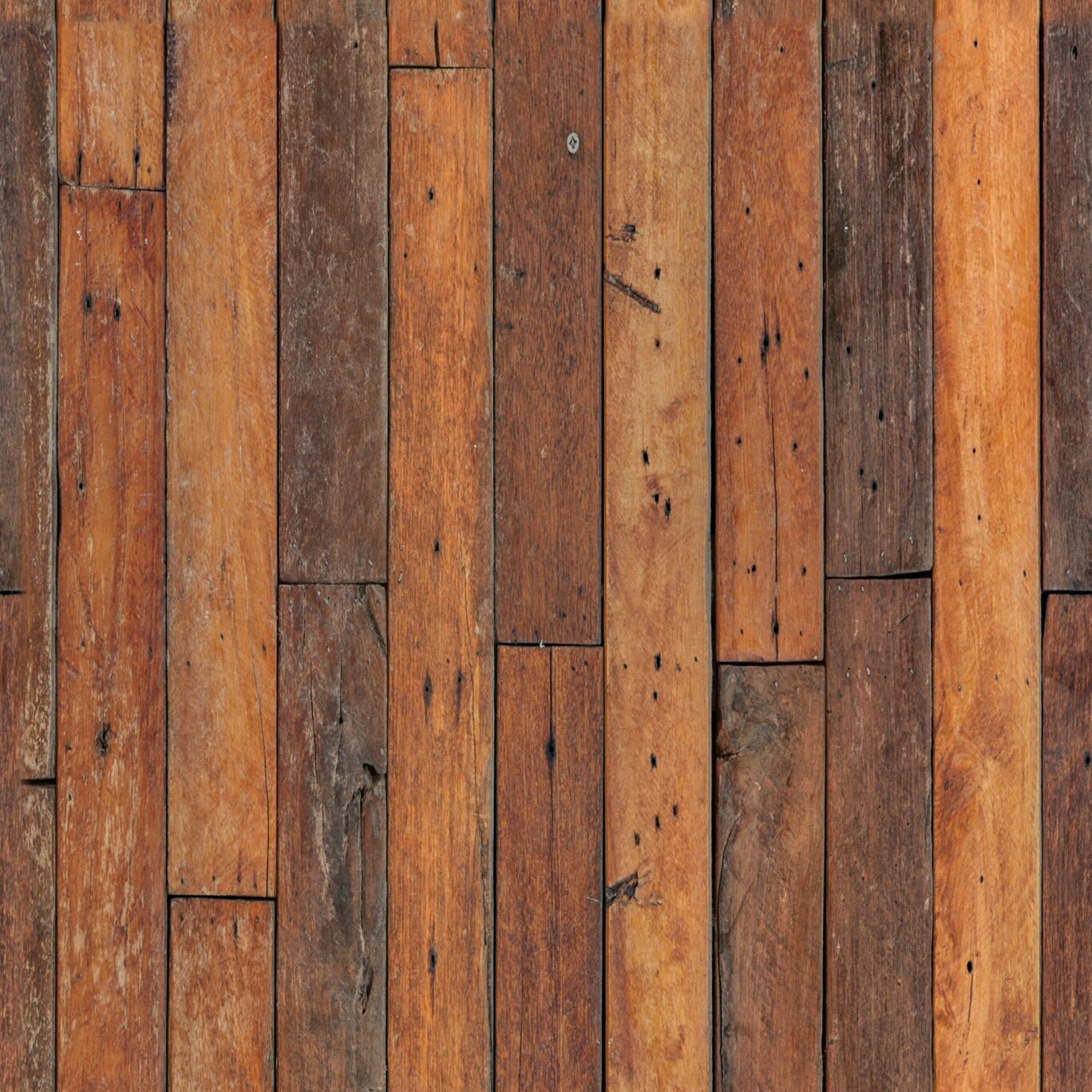Texture 3D de plancher en bois brun, matériau PBR sans couture. Haute résolution 4K HD. Téléchargement gratuit.