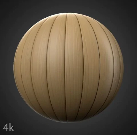 Seamless plastic wood floor plank texture in PBR format. High-resolution 4K HD. Free download.