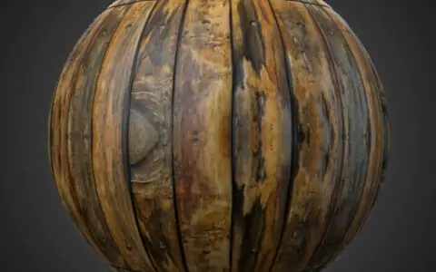 Old wood floor plank 3D texture, seamless, PBR material. High-resolution 4K HD. Free download.