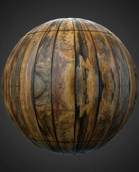 Old wood floor plank 3D texture, seamless, PBR material. High-resolution 4K HD. Free download.