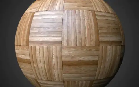 High-resolution, seamless square wood parquet floor texture in PBR format. Substance ready. Free 4K HD download.