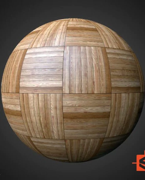 High-resolution, seamless square wood parquet floor texture in PBR format. Substance ready. Free 4K HD download.