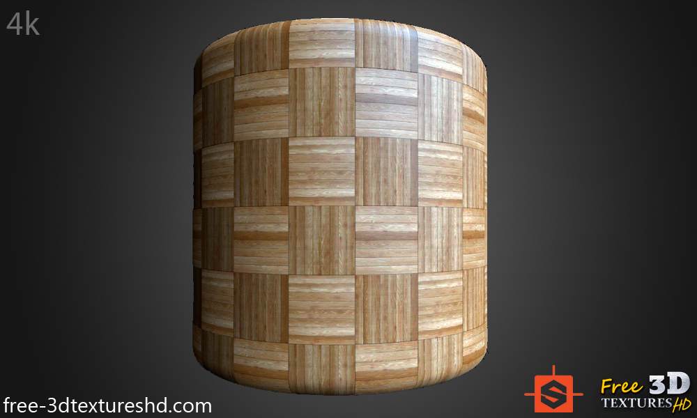 Texture de parquet en bois carré en haute résolution, sans couture, au format PBR. Prêt pour Substance. Téléchargement gratuit en 4K HD.