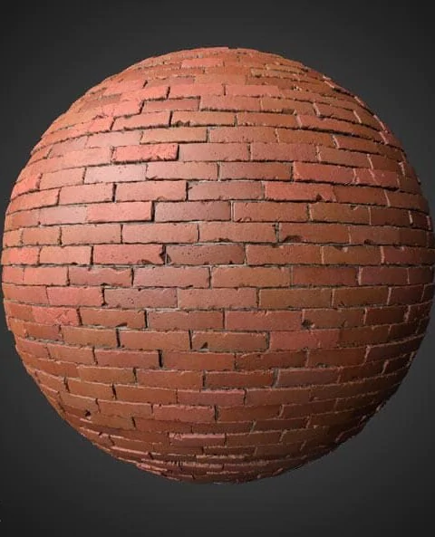 Brick wall texture with cement, PBR material. High-resolution, 4K and HD download available. Free for commercial use.