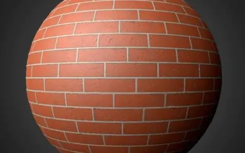 Texture de mur de briques avec ciment, matériau PBR. Téléchargement haute résolution, 4K et HD disponible. Gratuit pour une utilisation commerciale.