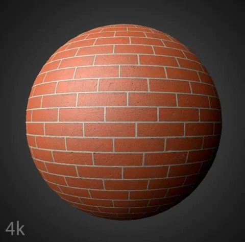 Brick wall texture with cement, PBR material. High-resolution, 4K and HD download available. Free for commercial use.