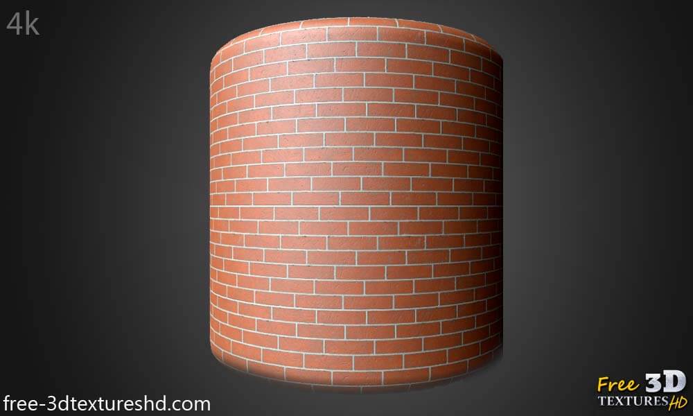 Texture de mur de briques classique avec ciment, matériau PBR. Téléchargement haute résolution, 4K et HD disponible. Utilisation commerciale gratuite.