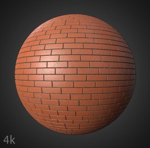 Texture de mur de briques classique avec ciment, matériau PBR. Téléchargement haute résolution, 4K et HD disponible. Gratuit pour une utilisation commerciale.
