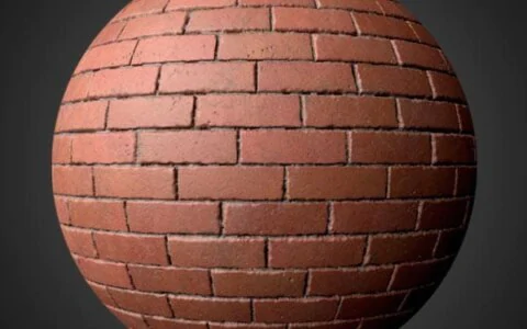 Classic construction brick wall texture in high resolution HD and 4K. Free PBR material download.