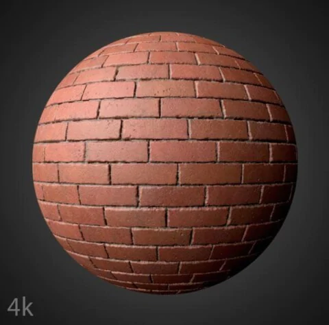 Classic construction brick wall texture in high resolution HD and 4K. Free PBR material download.