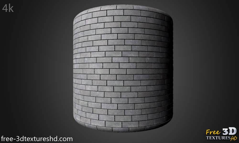 Construction de mur de briques grises, texture 3D gratuite et transparente HD 4K