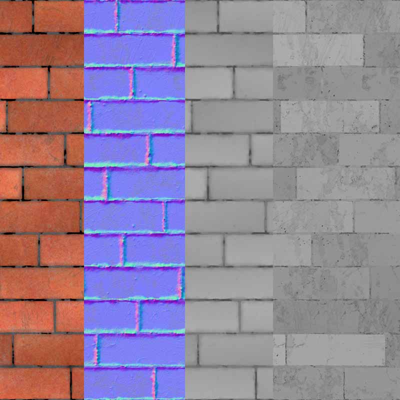 Texture de mur de briques de construction classique en haute résolution HD et 4K. Téléchargement gratuit de matériel PBR.