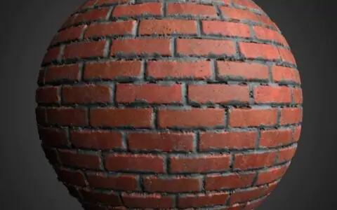 Vieux mur de briques avec texture sans PBR en ciment