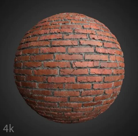 old brick wall 3d texture with cement