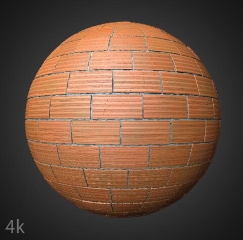 Texture de mur de briques normale avec ciment, matériau PBR. Téléchargement haute résolution, 4K et HD disponible. Gratuit pour une utilisation commerciale.