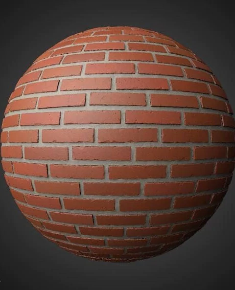 Brick wall texture with cement, PBR material. High-resolution, 4K and HD download available. Free for commercial use.