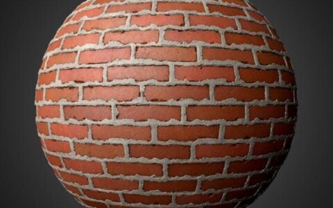 Brick wall texture with cement, PBR material. High-resolution, 4K and HD download available. Free for commercial use.