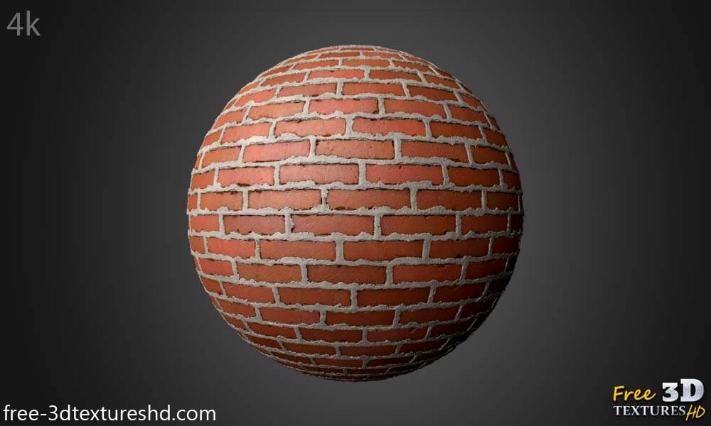 Mur de briques avec texture 3D sans ciment PBR sans couture HD 4K