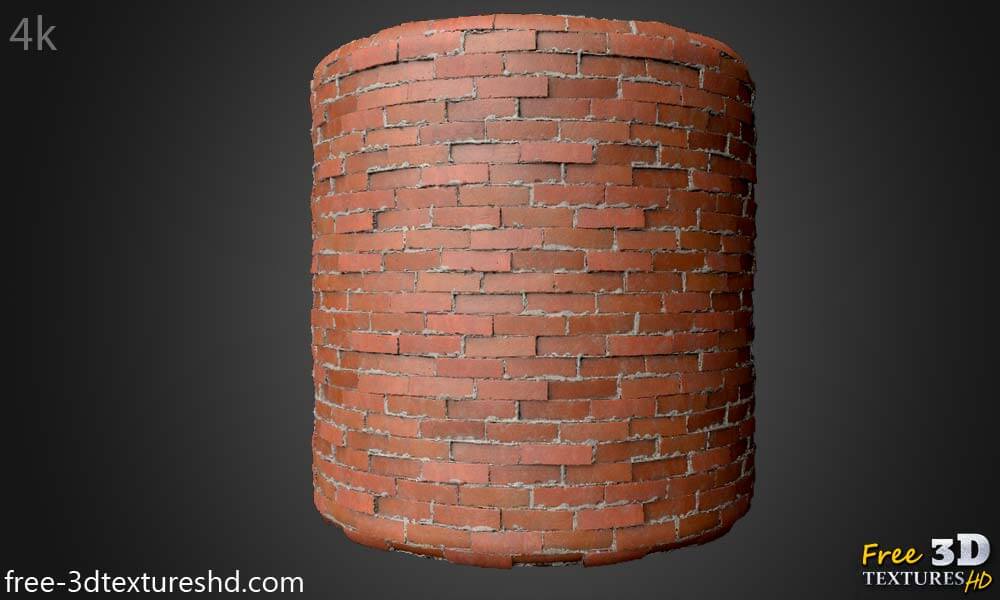 Texture 3D de vieux mur de briques, téléchargement gratuit, sans couture, 4K HD