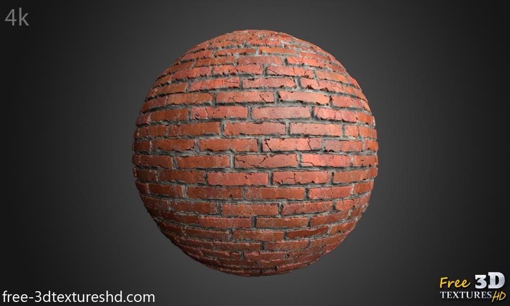 Téléchargement gratuit de texture 3D de vieux mur de briques sans couture PBR haute résolution 4k HD