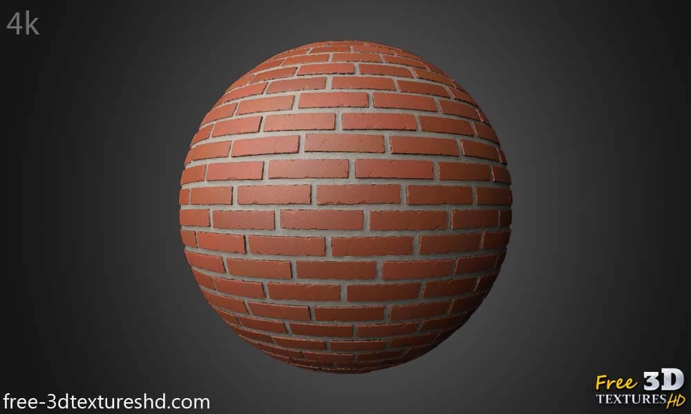 Mur de briques, texture 3D gratuite, PBR, sans couture, HD 4K