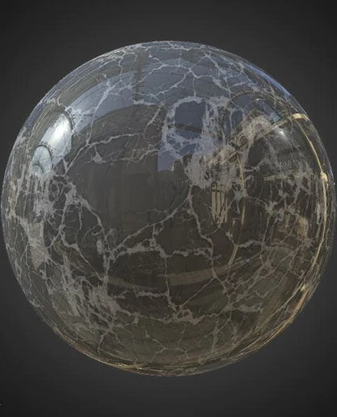 Realistic Grey marble PBR material for detailed 3D object texturing. High-resolution, HD and 4K textures included. Free download.