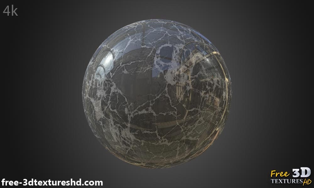 Matériau PBR en marbre gris réaliste pour une texturation détaillée des objets 3D. Textures haute résolution, HD et 4K incluses. Téléchargement gratuit.