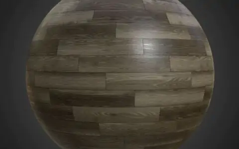 Parquet en bois brun foncé à motif de panier carré, matériau PBR. Texture sans couture en haute résolution pour la texturation d'objets 3D. Téléchargement gratuit.