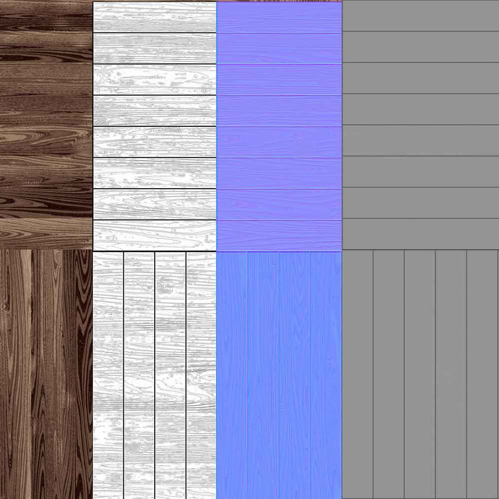 Parquet en bois brun foncé à chevrons, matériau PBR. Texture sans couture en haute résolution pour la texturation d'objets 3D. Téléchargement gratuit.