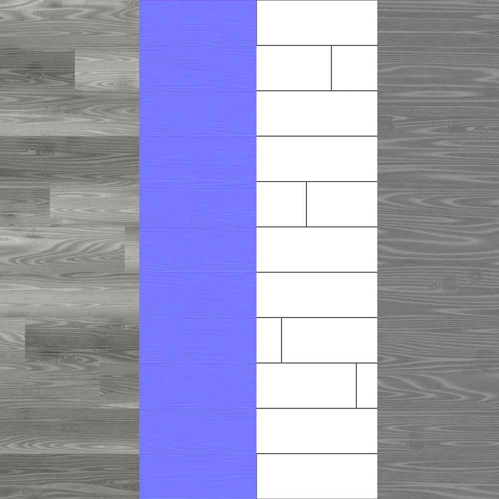 Parquet en bois blanc gris, matériau PBR. Texture haute résolution et homogène pour la texturation d'objets 3D. Téléchargement gratuit.